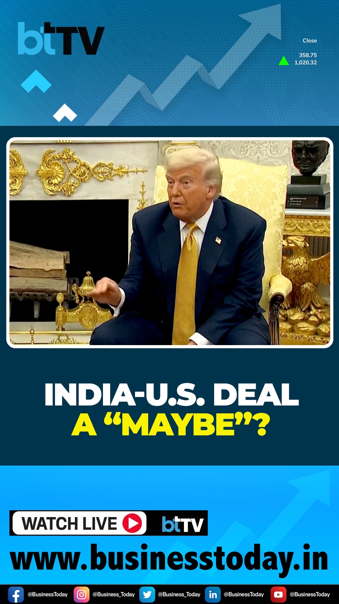 Donald Trump: We Have Another Trade Deal Coming Up, Maybe With India. I Don't Know
