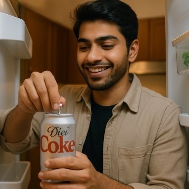 Fridge cigarette is about opening a chilled Diet Coke can 