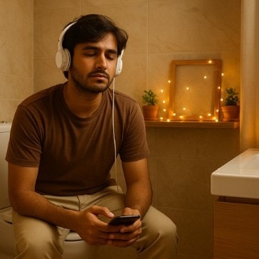 Bathroom camping is a viral social media trend